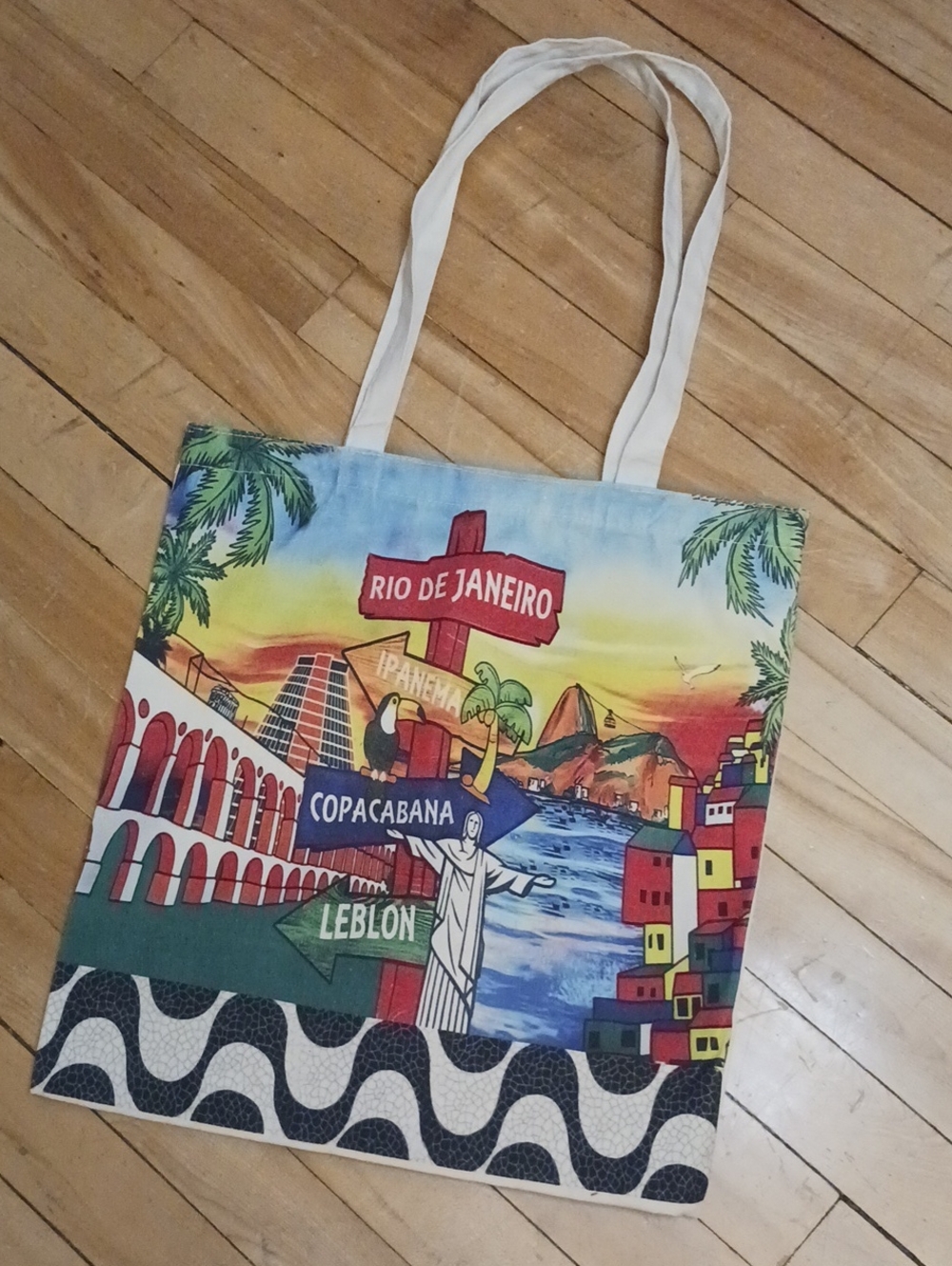 Rio de Janeiro Colorful Cotton Tote Bag - Multicolor